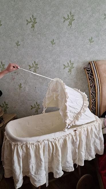 Ev və bağ: Təbii rotangdan hazırlanmış beşik/arabacıqlı səbət - Material: möhkəm — 3