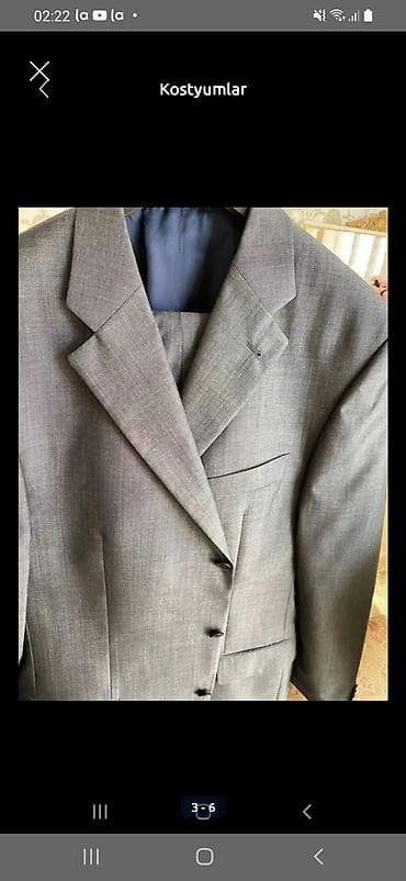Kostyumlar: Kişi kostyumu – klassik boz rəngdə, nazik və zərif toxumalı parça. - — 4