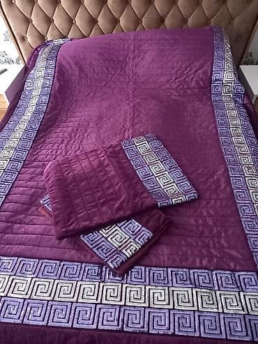 Вешалки: Для кровати Б/у цвет - Фиолетовый Покрывало, Самовывоз — 5