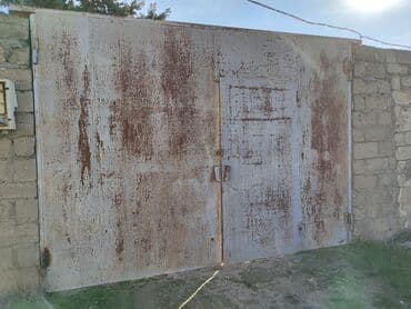 İşlənmiş Dəmir Həyət darvazası, 3 m, Mexaniki, Qapı ilə, rəng - Boz