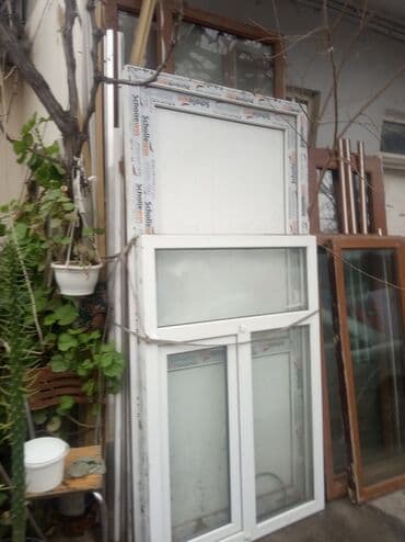 sumqayit plastik qapi pencere: İşlənmiş İkiqat şüşə paketi Plastik pəncərə, Еni: 80 sm, Uzunluğu: 156 sm — 17