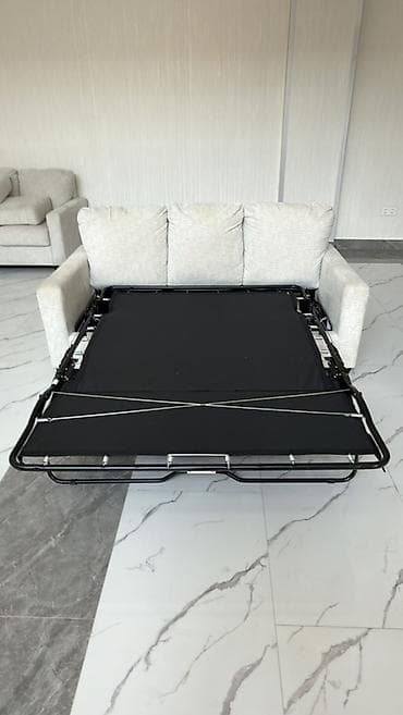İki ədəd bej rəngli yumşaq divan dəsti - Minimalist dizayn: düz — 4