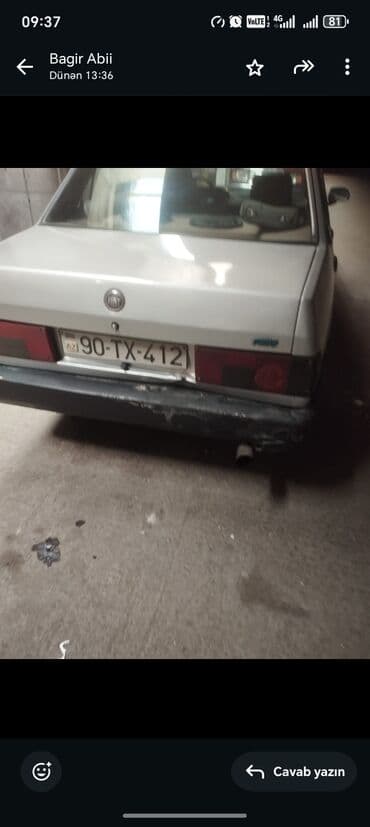 tofaş satış: Tofaş Şahin/Doğan (sedan) – gümüşü rəng Xüsusiyyətlər: - Kuzov: 4 — 13