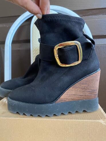 qara mokasinlər: Ölçü: 37, rəng - Qara, İşlənmiş — 13