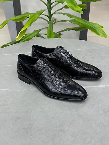 Ayaqqabılar: Black Croco Classic – Parlaq, timsah naxışlı (krokodil effektli) təmiz — 3