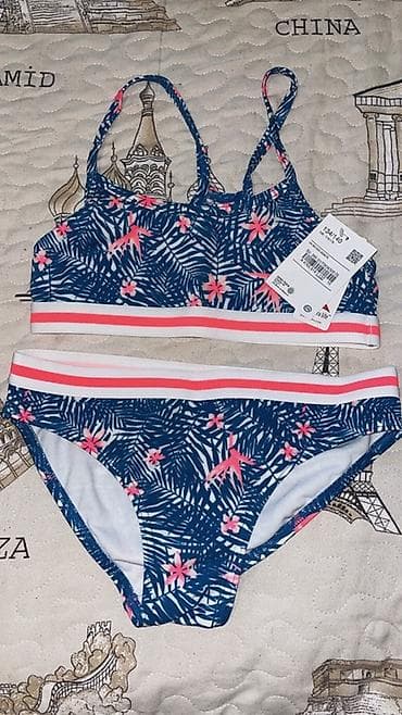 Donlar: Qız uşaqları üçün iki hissəli çimərlik paltarı - Model: idman tipli — 1