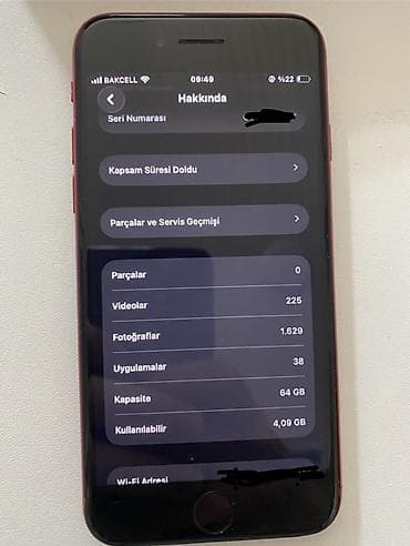 iphone xd: IPhone SE 2022, 64 GB, Qırmızı, Barmaq izi — 5