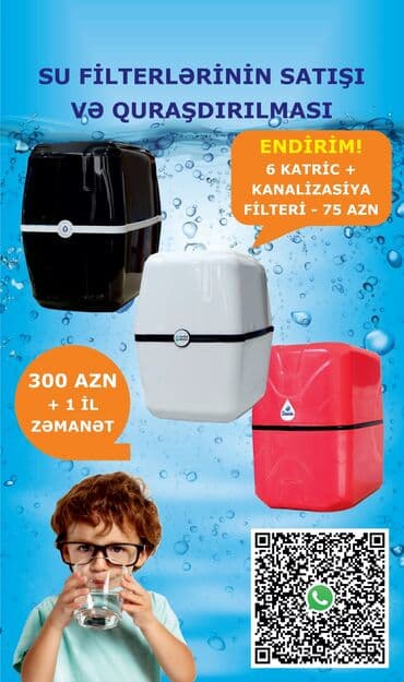 su temizleyen aparat qiymeti: Su Filterleri. 6 merleleli. 299 azn. TDS hediyye. 1 il zemanet. 6 — 8