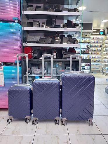 Çamadanlar: 3-lü sərnişin çamadan dəsti - Ölçülər: kabin (kiçik), orta və böyük — 2