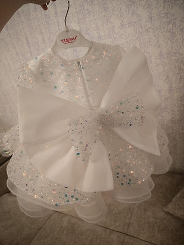 Uşaq geyimi və ayaqqabıları: Uşaq üçün şənlik donu və aksesuar dəsti - Rəng: ağ - Üst hissə və — 3