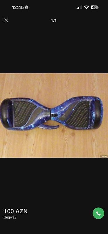 Elektrik nəqliyyatı: Özünü tarazlayan elektrikli hoverboard (segway tipli) — kosmik — 1