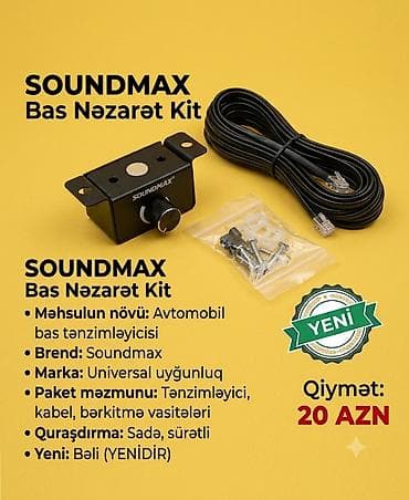 irshad electronics gence: Bass cantorl nizamlanmaq üçün soundmax yeni qutuda satış qiyməti 20 — 1