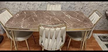 metbex saati: Mətbəx üçün, Açılmayan, Dördbucaq masa, 4 stul — 1