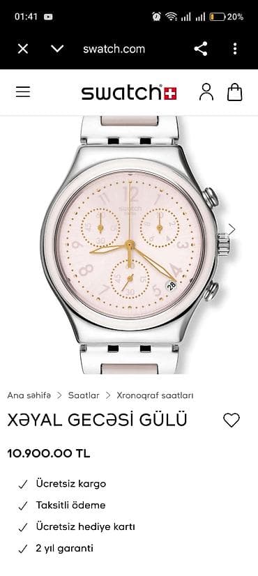 Qol saatı, Swatch, rəng - Çəhrayı — 1