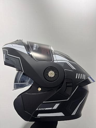 matorun paduskasi: Moto sürənlər üçün flip up kaska - Növlər: mat qara, boz və qrafik — 6