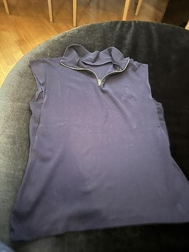 Qolluqsuz tünd göy/bluza tipli kofta - Model: qolluqsuz, bədənə — 1