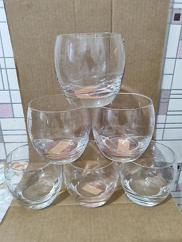 Süfrə qab-qacaqı: Stəkanlar, Şüşə, 6 ədədli dəst — 3