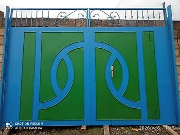 espa su nasosu: İşlənmiş Dəmir Həyət darvazası, Yana açılan, Mexaniki, Şəbəkə ilə, rəng - Göy, Kredit yoxdur, Ödənişli çatdırılma — 2