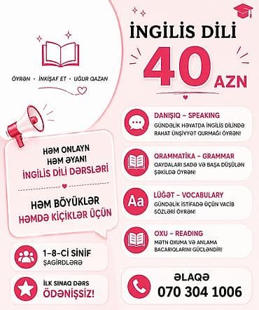 bakı masaj xidməti: Müəllim, İngilis dili, 3-5 illik təcrübə, Dəyişən qrafik — 1