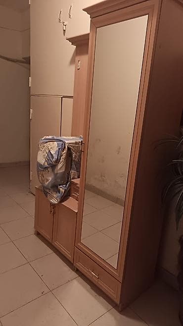 dehliz skafi: 1 qapı, Güzgülü, Digər rəng, Digər material, Açılan, Düz dolab — 3