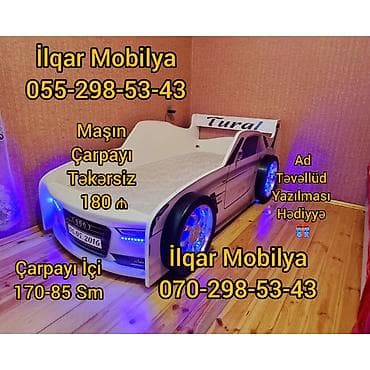 Yeni, Sifariş ilə, Maşın-çarpayı, Matrassız, Siyirməsiz