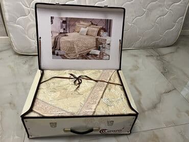 yatağ desdi: Yataq üçün Yeni rəng - Bej Yataq örtüyü, Pulsuz çatdırılma — 4