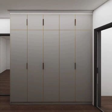тканевый шкаф для одежды: Прямой шкаф, Для спальни, Гардероб, Купе, Встраиваемый, 6 дверей — 2