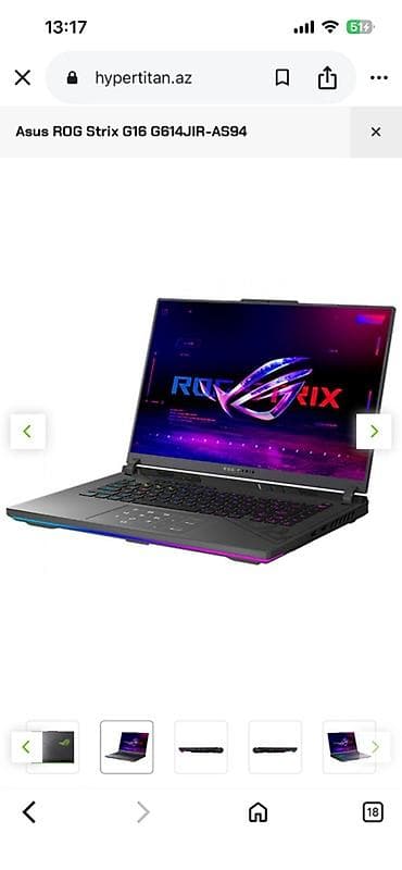 oyun noutbukları: Asus ROG Strix G16 G614JIR-AS94 oyun noutbuku Model Asus ROG Strix G16 — 3