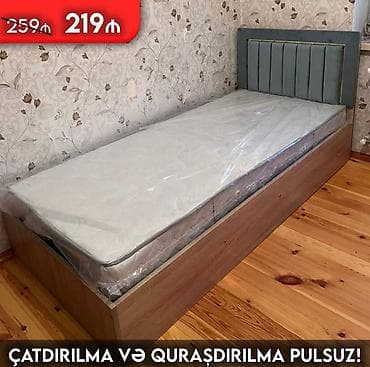 qatlanan carpayilar: Yeni, Təknəfərlik çarpayı, Bazalı, Matras ilə, Siyirməsiz, Azərbaycan — 4