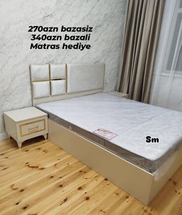 Qab-qacaq və mətbəx ləvazimatları: Yeni, İkinəfərlik çarpayı, Bazasız, Matras ilə, Siyirməsiz — 2