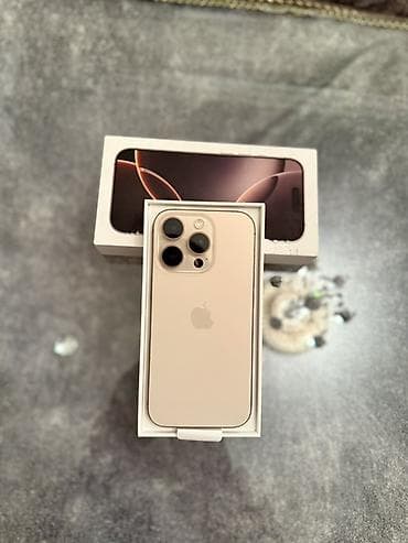 dubay telfon: IPhone 16 Pro, 256 GB, Desert Titanium, Face ID — 2