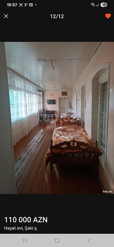 razinde kiraye evler: Həyət evi – Şəki şəhəri Əsas yolun kənarında, avtobus dayanacağının — 4