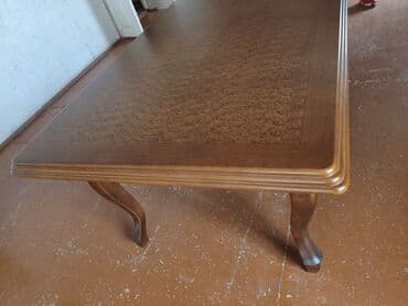 Qonaq masası, İşlənmiş, Açılmayan, Dördbucaq masa