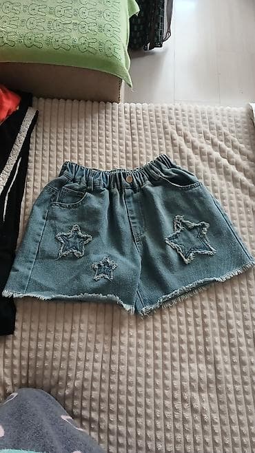 qiz usagi: Uşaq/qız üçün denim şort - Material: qalın denim (cotton qarışımı) - — 1