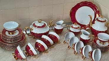 Çay dəsti, Farfor, 6 nəfərlik, Çexiya — 4