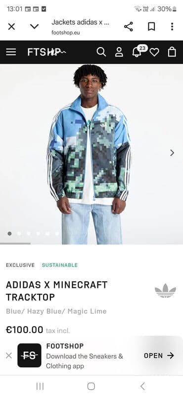 Jiletlər: Məhsul: adidas x Minecraft Tracktop Ölçü: S (teze adodas S razmer) — 1