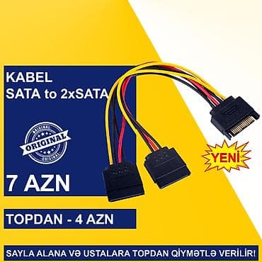 kompüter alisi: Kabellər "MOLEX/SATA to SATA/MOLEX Original" SAYLA ALANA VƏ USTALARA — 10