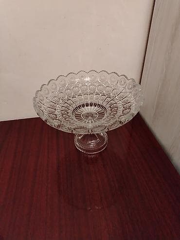 servis: Kəsilmiş naxışlı büllur dəst 10 ədəd. Zərif büllurdan hazırlanmış — 7