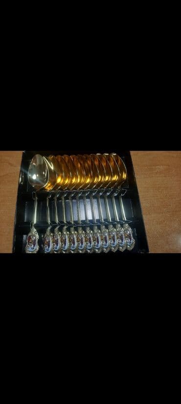 Çəngəl-qaşıq dəsti 12 ədəd xörək qaşığı 12 ədəd çəngəl 6ədəd şirniyyat
