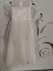 genc qizlar ucun donlar instagram: Uşaq üçün zərif ziyafət/libas donu - Rəng: krem/şampan - Model: tüllü — 1