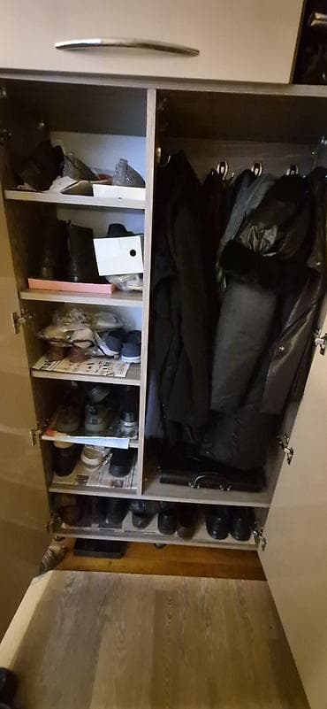 2 qapılı, Güzgülü, Bej, Digər material, Açılan, Düz dolab — 3