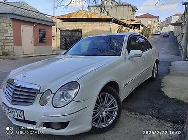 bmw 318 1995: Mercedes-Benz E320 (W211) sedan - Rəng: Ağ, zərif xrom detallarla - — 6