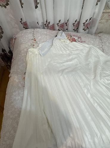 ag etek: Ağ rəngli pliseli ətək - Zərif, axıcı pliseli dizayn - Elastik bel — 3
