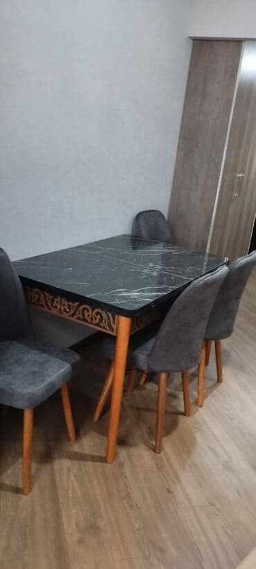 mətbəx stol: Mətbəx üçün, Yeni, Açılan, Dördbucaq masa, 4 stul — 8