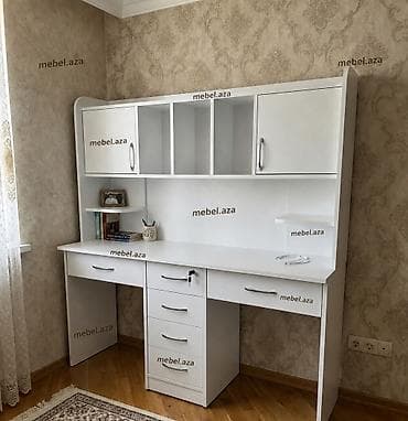 ламинант: Прямой стол, Без стула, С полками, С выдвижными ящиками, Белоруссия, Ламинат простой — 1