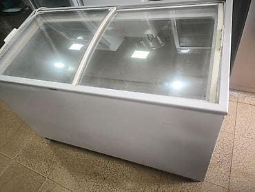 soyducu dondurma: Vitrin soyuducu satılır - Ölçü: 130 × 60 sm - Şüşə sürgülü qapaqlar — 1