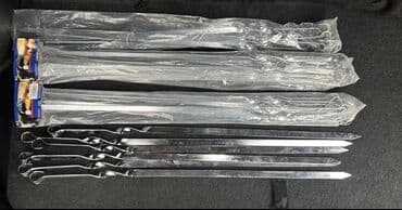 Qab-qacaq və mətbəx ləvazimatlarının alışı: Şişlər satılır.Nerj materyaldır.Dənəsi 1.5m Təzədir.Salafan — 3