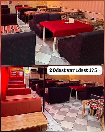 divan işlənmiş: Kafe restoran cayxana uçun divan desti 20 dest var bir dest *175₼ — 1