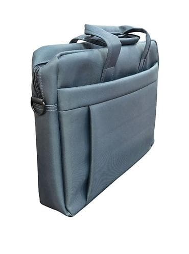 Audio: Noutbuk üçün çiyinli çanta – boz rəng - Zərif minimalist dizayn, ofis — 5