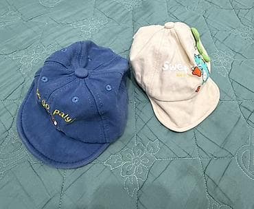 Uşaq beysbol papaqları dəsti (2 ədəd) - Model: klassik 6 panelli